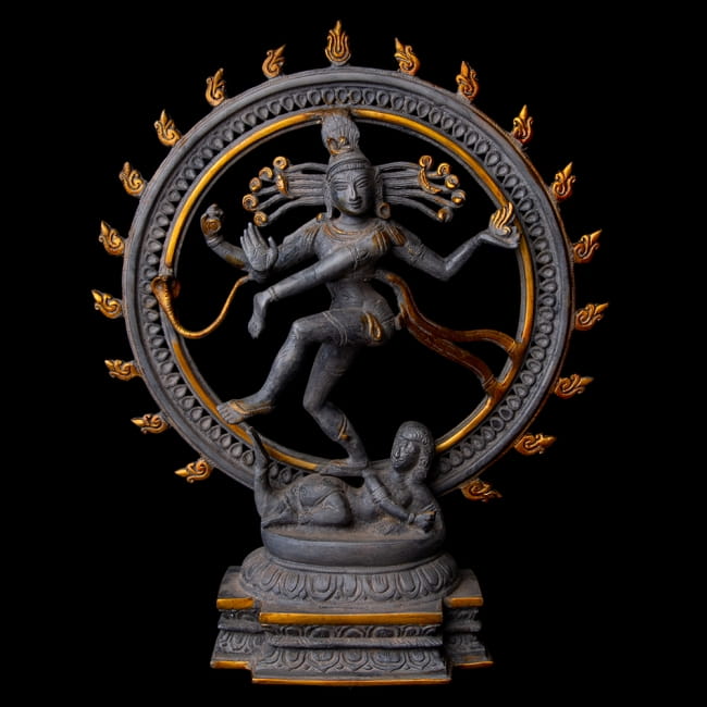 ブラス製 アンティーク調ナタラジ（ダンシング・シヴァ） 46cmの写真1枚目です。全体写真ですシヴァ,シヴァ像,神様像,ナタラジ,ヒンドゥー教,ナタラージャ,パシュパティ,shiva
