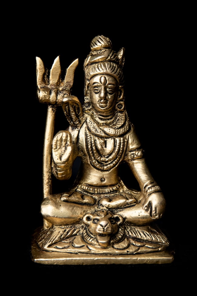 ブラス製 座りシヴァの写真1枚目です。全体写真ですシヴァ,ナタラジ,シヴァ神,仏像,神像