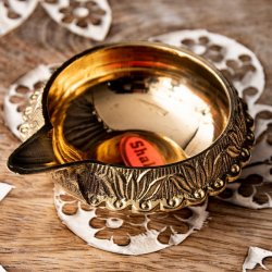 [大決算セール]ディア・オイルランプ&灰皿【外径8cm】