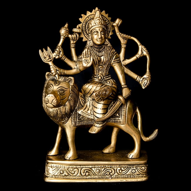 ブラス製 ドゥルガー[17cm]の写真ドゥルガー,durga,神像,パールヴァティ,開運