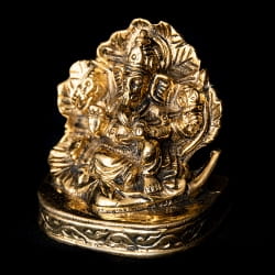 ブラス製 リーフ・ガネーシャ像 - 5.5cm - サブ2