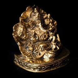 ブラス製 リーフ・ガネーシャ像 - 5.5cm - サブ3