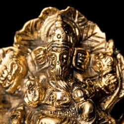 ブラス製 リーフ・ガネーシャ像 - 5.5cm - サブ4