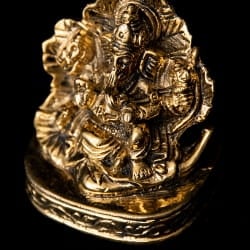ブラス製 リーフ・ガネーシャ像 - 5.5cm - サブ5