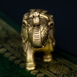 ブラス製 装飾付きエレファント像 - 7cm - サブ2