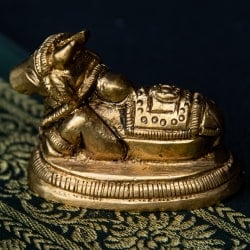 ブラス製 聖牛ナンディン像 - 3.5cm - サブ5