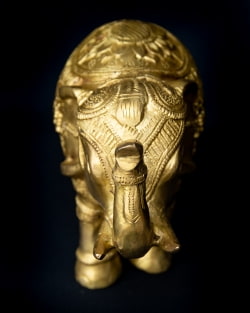 ブラス製 装飾付きエレファント像 15.5cm - サブ3