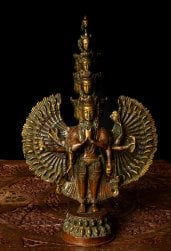 [大感謝祭セール]十一面千手千眼観音菩薩（サハスラブジャ） - 36cm