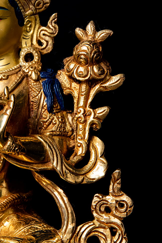 緑多羅菩薩（グリーンターラー） 銅造鍍金仕上げ - 22.5cm 14 - 細部まで丁寧に作られています。