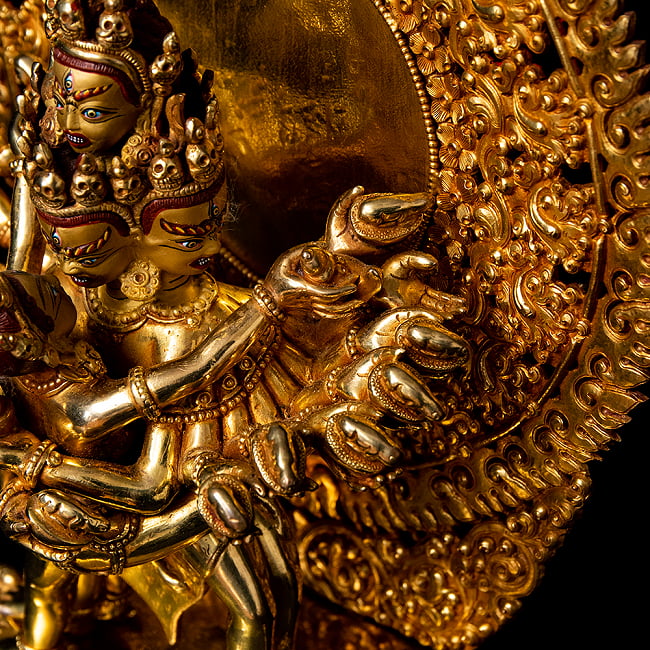 大悲空智金剛（ヘーヴァジュラ） 銅造鍍金仕上げ - 30cm 20 - 無数の手を持つ神像です。