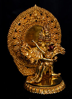 大悲空智金剛（ヘーヴァジュラ） 銅造鍍金仕上げ - 30cm - サブ4