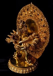 大悲空智金剛(ヘーヴァジュラ) 銅造鍍金仕上げ - 30cm