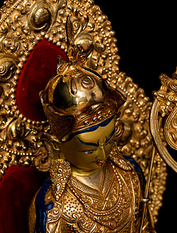 蓮華生大師（パドゥマ・サムバヴァ・グル） 銅造鍍金仕上げ - 38cm - サブ5