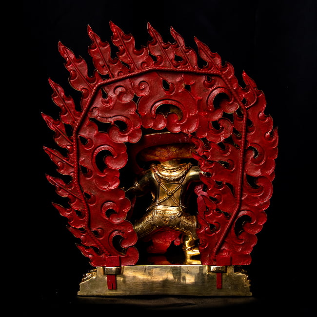 金剛手菩薩（ヴァジュラ・パニ） 銅造鍍金仕上げ - 高さ37cm 11 - 背面の様子です。