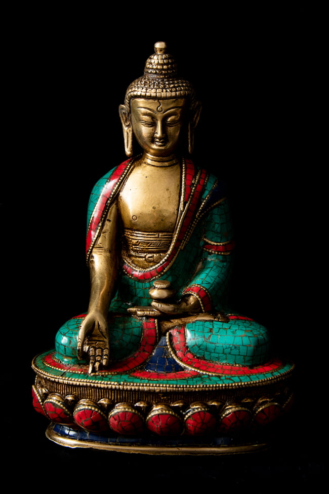 ラトゥナ・サムバヴァ　-　宝生如来 [高さ：約20]の写真1枚目です。全体写真ですネパール,チベット,神様像,宝生如来