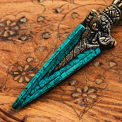 ターコイズ装飾　プルパ（キーラ・金剛蕨） - 21.5cm - サブ4