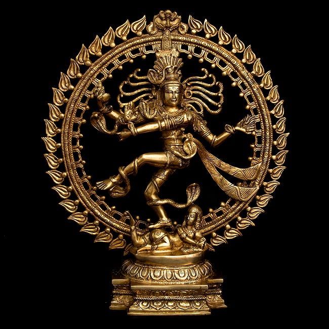 ダンシング・シヴァ - 53cmの写真1枚目です。破壊と創造の神、シヴァの神像です。シヴァ,シヴァ像,神様像,ナタラジ,ヒンドゥー教,ナタラージャ,パシュパティ,shiva