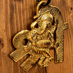 〔壁掛けタイプ〕インドの神様ウォールハンギング - 太鼓ガネーシャ - 11cm - サブ3