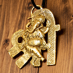 〔壁掛けタイプ〕インドの神様ウォールハンギング - 太鼓ガネーシャ - 11cm - サブ4