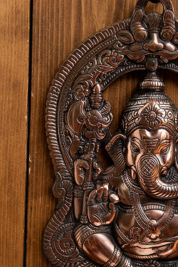 〔壁掛けタイプ〕インドの神様ウォールハンギング -ガネーシャ 35cm - サブ5