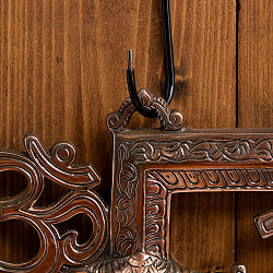 〔壁掛けタイプ〕インドの神様ウォールハンギング - 卍とオーンガネーシャ 30cm - サブ5