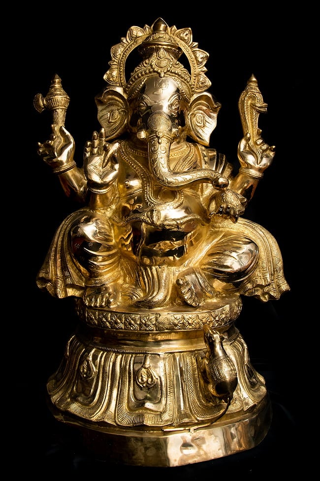 金運と幸運の神様 ガネーシャ像 [特大サイズ・約89cm]の写真1枚目です。圧倒的な存在感のあるガネーシャです。ガネーシャ像,ガネーシャ,神様像,ガナパティ