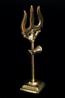 シヴァの三つ又 - ダムルー付き 10cm - サブ3