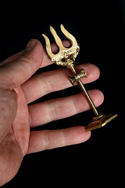 シヴァの三つ又 - ダムルー付き 10cm - サブ5