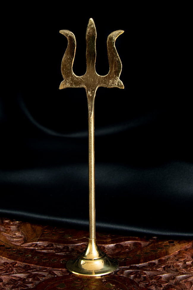 シヴァの三つ又 18.5cmの写真宗教用品,シヴァ,SHIVA,三叉,三ツ又,三叉槍,トリシューラ