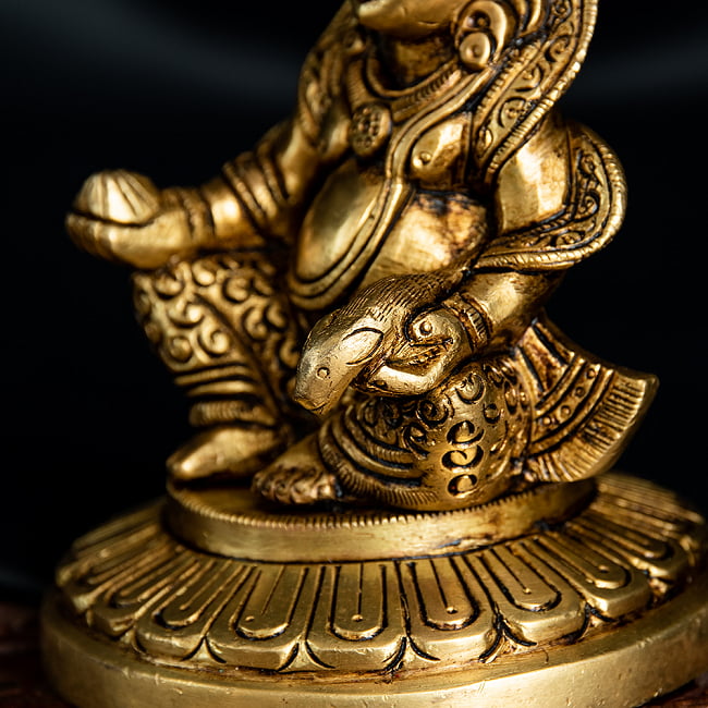 ブラス製 ジャンバラ 宝蔵神 4 - マングースから富をもたらすとされています。