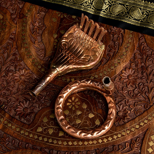 聖なる蛇 ナーガ 銅製 18.5cm 6 - このように分解した形でお届けいたします。