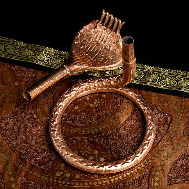 聖なる蛇 ナーガ 銅製 34cm 6 - このように分解した形でお届けいたします。