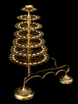 儀式「Aarti ( アールティ )」に用いられるオイルランプ 7段【特大・72cm】 プージャの商品写真