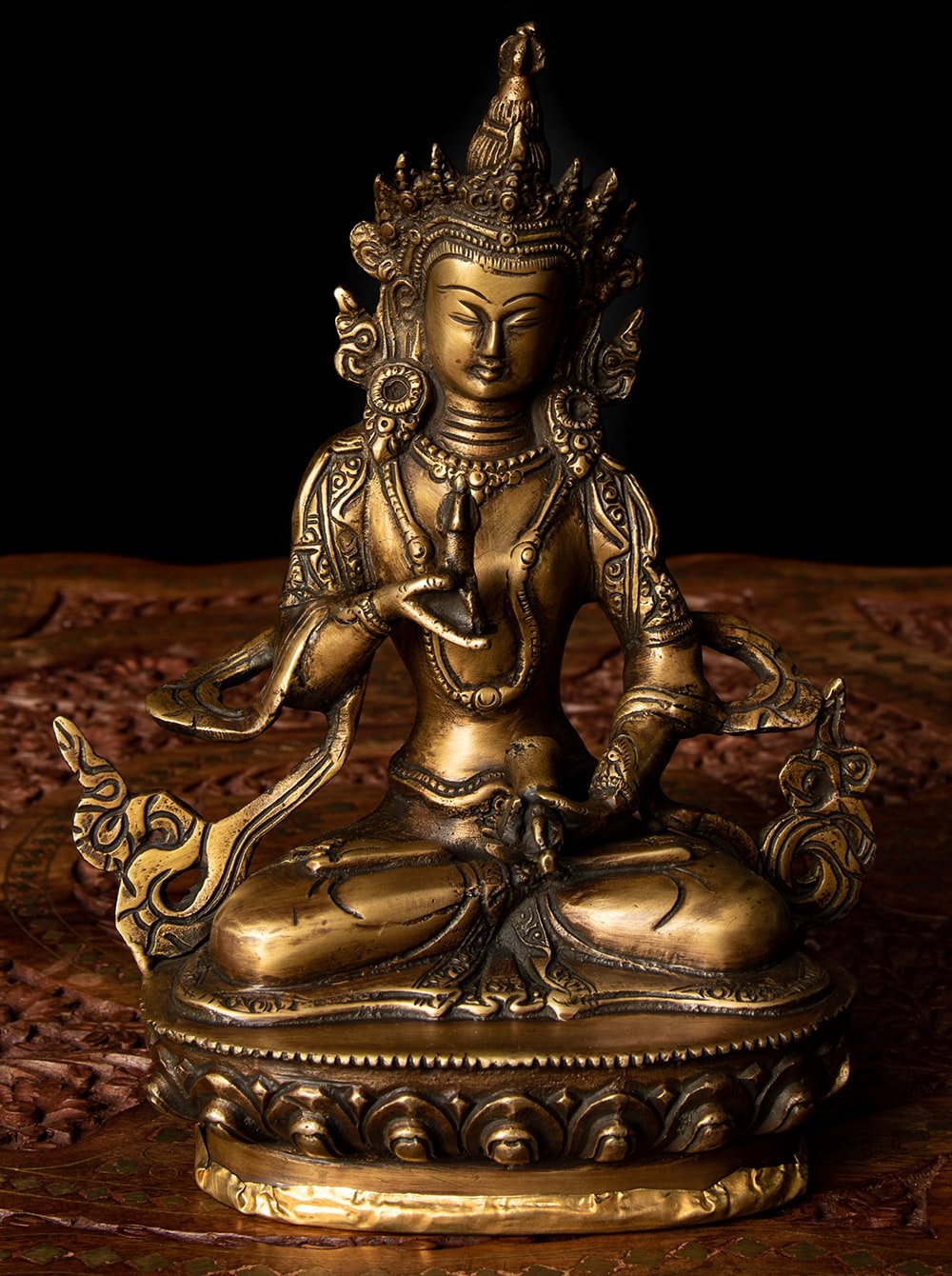 【送料無料】 ヴァジュラ サットゥヴァ 金剛薩た 22cm / バジュラ サットバ 菩薩 神様像 ブラス 仏像 チベット 密教 ブッダ像 エスニッ