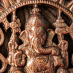 〔壁掛けタイプ〕インドの神様ウォールハンギング スーリヤ・ガネーシャ 28cm - サブ2