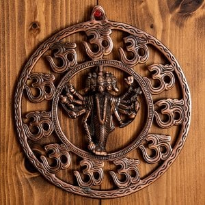 〔壁掛けタイプ〕インドの神様ウォールハンギング オーン・ハヌマーン 23cm(TI-RSDL-1586)