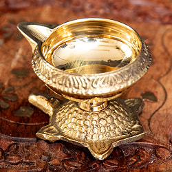 台座付き ディア・オイルランプ 直径約5cm 高さ約4.5cm - サブ4