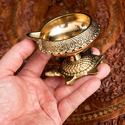 台座付き ディア・オイルランプ - カチュワ 高さ約6.5cm - サブ5