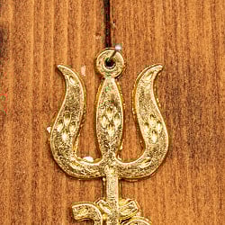 〔壁掛けタイプ〕インドの神様ウォールハンギング - シヴァ三叉・オーン・スワスティカ 約9cm - サブ2