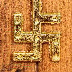 〔壁掛けタイプ〕インドの神様ウォールハンギング - シヴァ三叉・オーン・スワスティカ 約9cm - サブ4