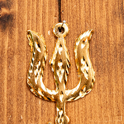 〔壁掛けタイプ〕インドの神様ウォールハンギング - シヴァ三叉・オーン・スワスティカ 約15cm - サブ2