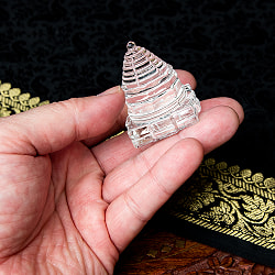 インドの神様 ガラス製ペーパーウェイト カチュワ・ヤントラ - 高さ4.5cm - サブ5