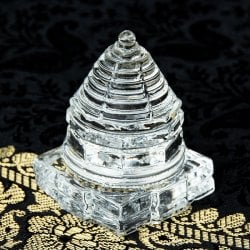 インドの神様 ガラス製ペーパーウェイト カチュワ・ヤントラ - 高さ4.5cm