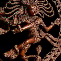 ブラス製 アンティーク調ナタラジ（ダンシング・シヴァ） 約51cm - サブ4