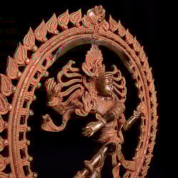 ブラス製 アンティーク調ナタラジ（ダンシング・シヴァ） 約51.5cm - サブ3