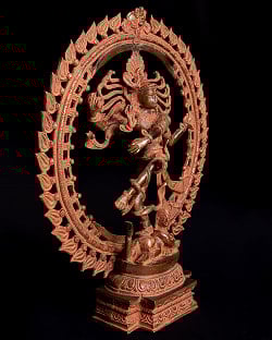 ブラス製 アンティーク調ナタラジ（ダンシング・シヴァ） 約51.5cm - サブ4