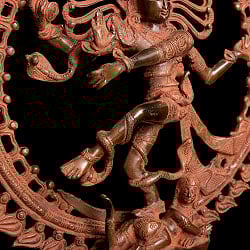 ブラス製 アンティーク調ナタラジ（ダンシング・シヴァ） 約51.5cm - サブ5