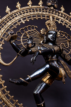 特大ダンシング・シヴァ 圧倒的存在感の高級ブラス製 - 高さ約120cm - サブ4