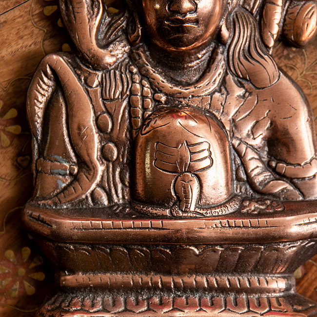 〔壁掛けタイプ〕インドの神様ウォールハンギング シヴァ 24cm 5 - 細部を見てみました。