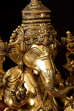 ブラス製 座りガネーシャ像[23cm] - サブ4